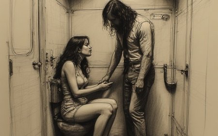 ट्रेन टॉयलेट में आंटी को चोदा