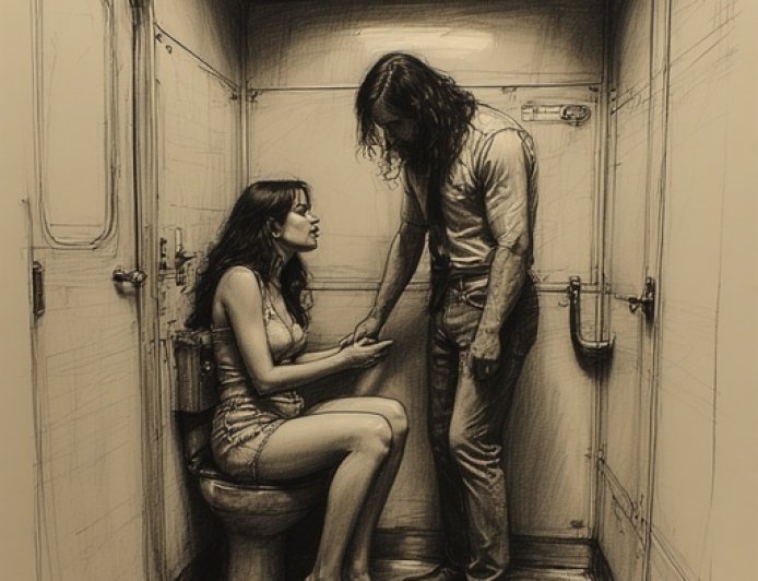 ट्रेन टॉयलेट में आंटी को चोदा